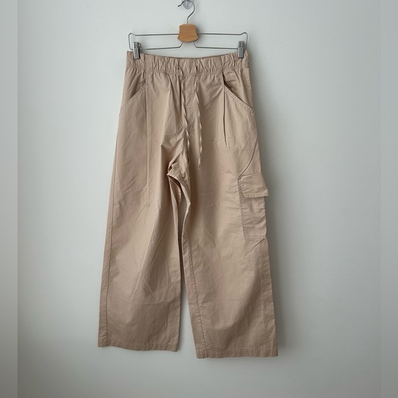 Zara wide leg cargo pant tan color - Picture 3 of 12